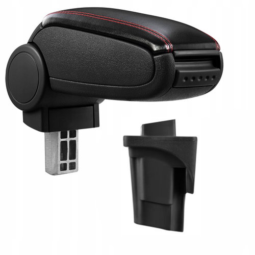 PROTEC Armrest, Seat Leon II 1P, synthetic leather, black, red stitching 2005 - 2012 - Elbow Rest - Main image