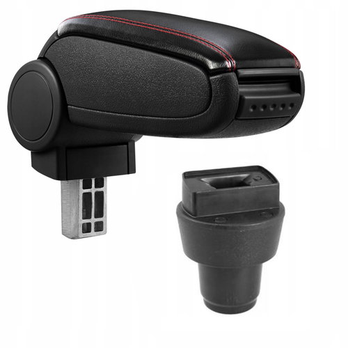 PROTEC Armrest, VW UP, synthetic leather, black, red stitching from 2011 - Elbow Rest - Main image