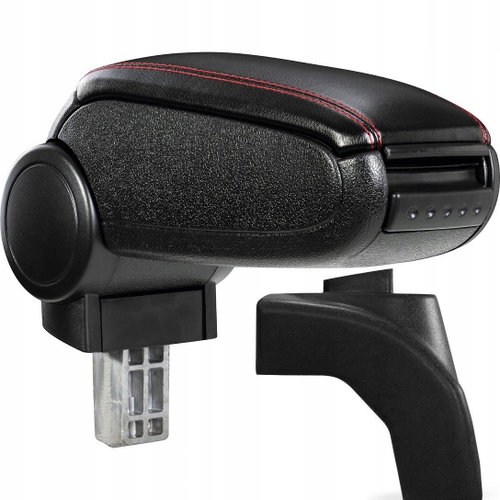 PROTEC Armrest, VW Golf V, synthetic leather, black, red stitching 2003 - 2008 - Elbow Rest - Main image