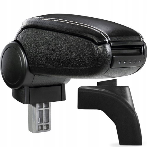 PROTEC Armrest, VW Scirocco, synthetic leather, black, white stitching from 2008 - Elbow Rest - Main image