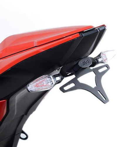 R&G Racing License plate holder, BMW S1000RR for original turn signals, black - Motorcycle Licence Plate Bracket - Main image