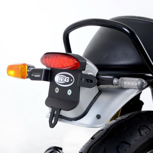 R&G Racing License plate holder, Royal Enfield Interceptor 650, Continental GT 650, black - Motorcycle Licence Plate Bracket - Main image