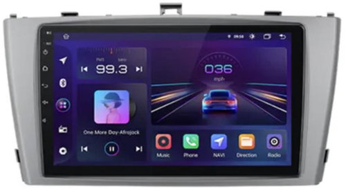 Hizpo 2din Car radio for Toyota Avensis 2008-2015 Android with GPS navigation, WIFI, Silver - Car Radio - Main image