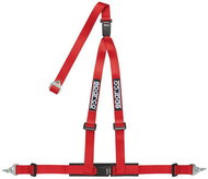 Sparco 3-point seat belt with ECE approval, detachable, colour red - Safety Belt