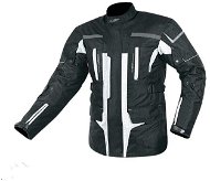 MAXX – NF 2201 Textilná bunda dlhá čierno-strieborná - Motorkárska bunda