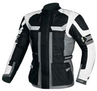 MAXX - NF 2206 Textilní bunda dlouhá černo-šedo-bílá XS - Motorcycle Jacket
