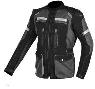 MAXX – NF 2210 Textilná bunda dlhá čierno-strieborná - Motorkárska bunda