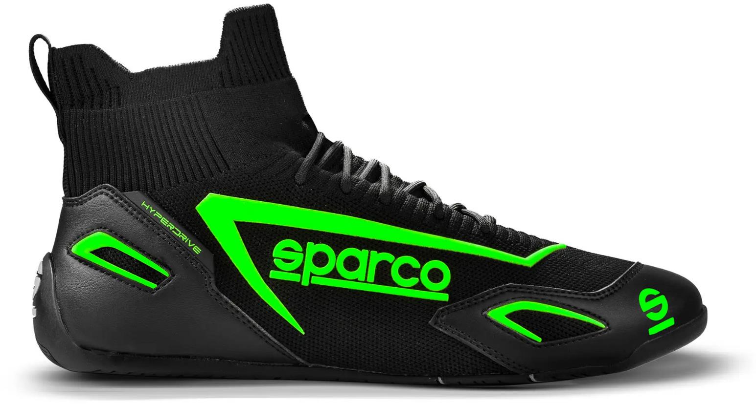 Sparco Hyperdrive Gamer cipő, fekete-zöld, 38-as méret