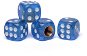 BYC Čiapočky ventilov hracie kocky kryštálové priesvitné, modré - Čiapočky na ventily