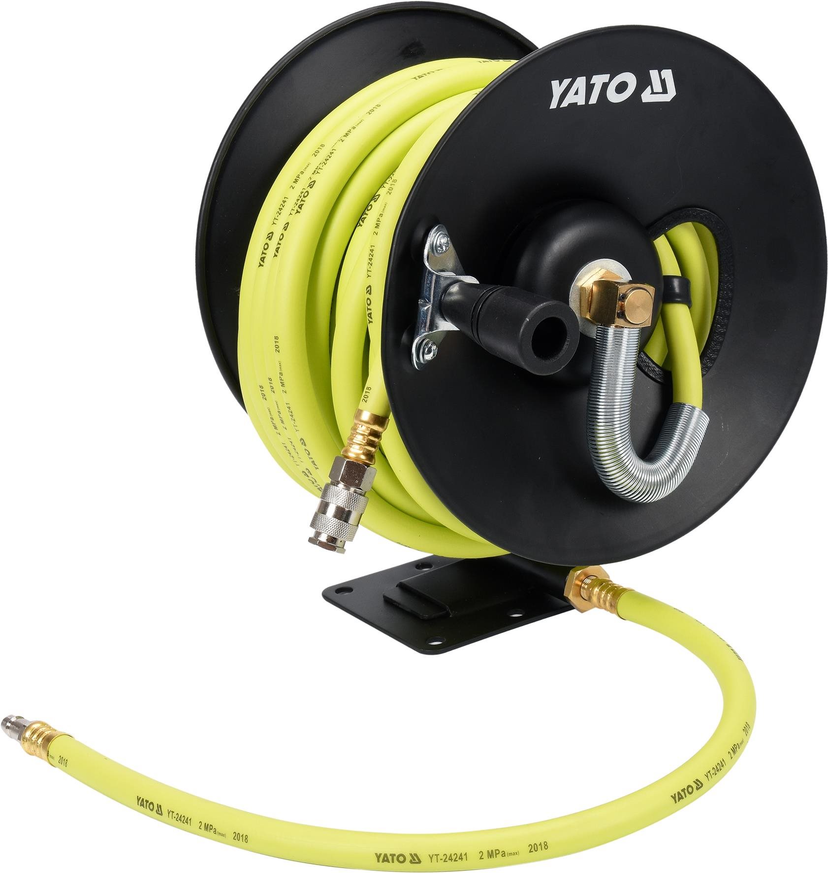 YATO Pneumatikus tömlődob, PVC+NBR, 9,5 mm, 15 m