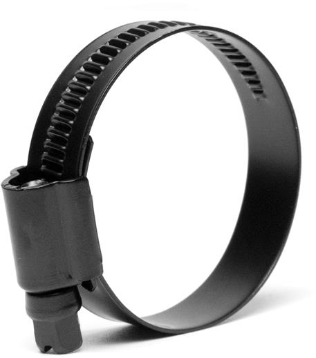 Escape6 rozsdamentes acél tömlőbilincs nyomótömlőkhöz fekete, bilincstartomány 32-44 mm