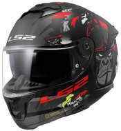LS2 FF808 STREAM II-06 ANGRYMONKEY integral matt-black/red size 2.5 mm L - Motorbike Helmet
