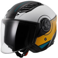 LS2 OF616 AIRFLOW II-06 COVER scooter jet white/brown size 3XL - Motorbike Helmet