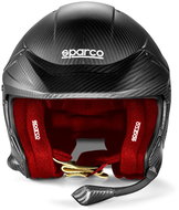 Sparco Karbonová helma FLUX RJ-i Carbon, s interkomem a homologací FIA, černo-červená, L - Car Helmet