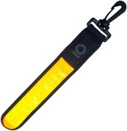 Reflexní páska + LED PL-1P02, se zapínáním na karabinku, žlutá - Reflexní prvek