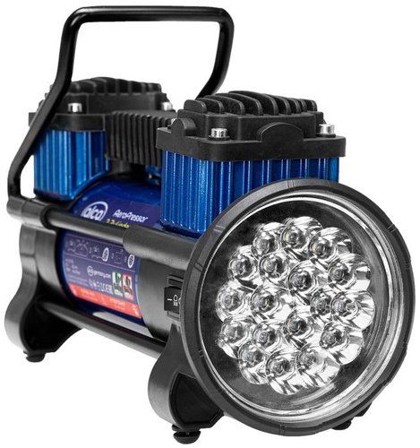 Alca AeroPressor 12 V, 10 bar, two-cylinder compressor with LED lighting - Compressor - Main image