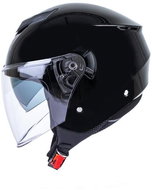MAXX - OF 852 scooter helmet black lacquered with sun visor L - Scooter Helmet