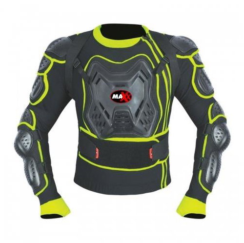 MAXX NF 3502 Full body protector black and green, size M - Motorbike Body Armor - Main image