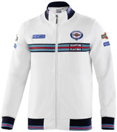 Sparco mikina na zip Martini Racing, barva bílá, velikost L - Mikina