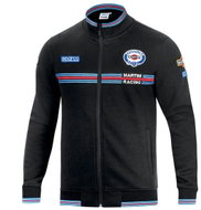 Sparco mikina na zip Martini Racing, barva černá, velikost L - Mikina
