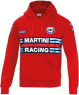 Sparco mikina s kapucí Martini Racing, barva červená, velikost S - Mikina