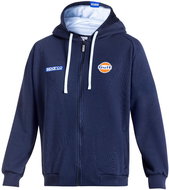 Sparco Gulf hooded zip-up sweatshirt, blue, XS - Sweatshirt