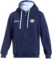 Sparco zipped hoodie Gulf, blue, XXL - Sweatshirt