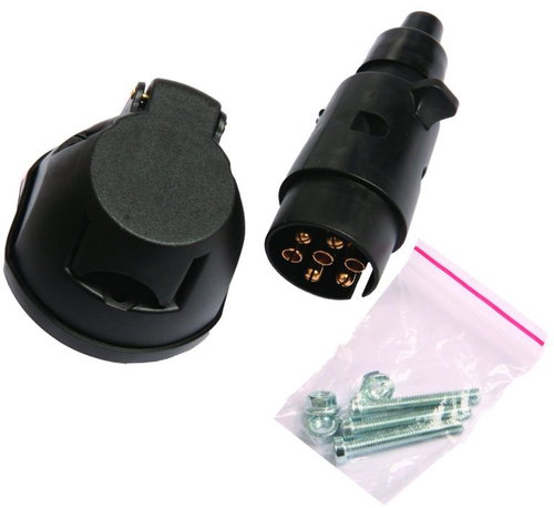 Multipa Plug and socket set 7pin, with gasket and screws - Towing Plug - Main image