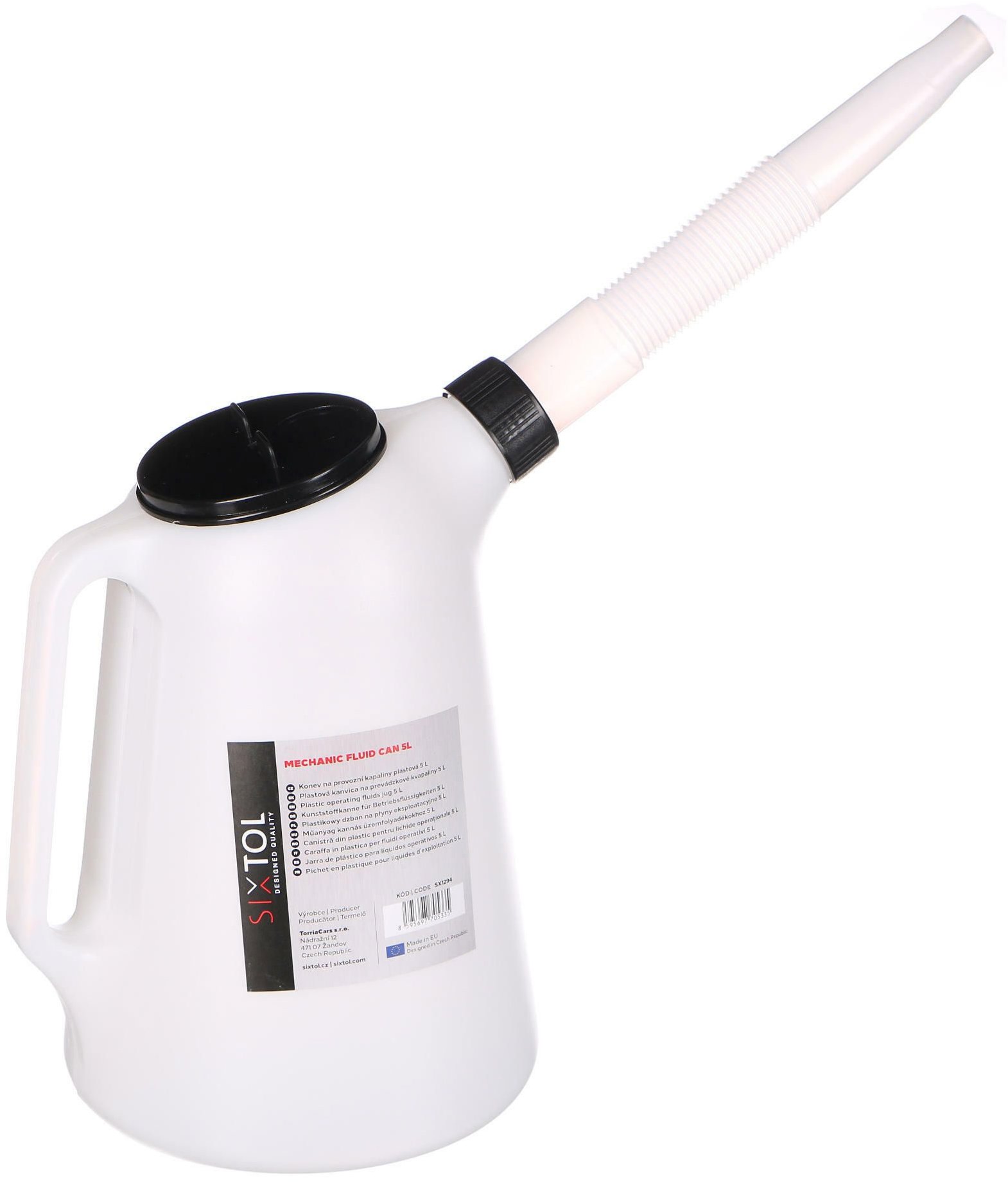 SIXTOL MECHANIC FLUID CAN, műanyag, 5 l, kanna üzemi folyadékokhoz