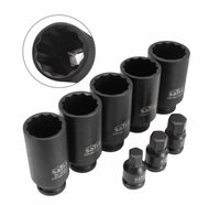 Satra Nástrčné úderové hlavice na matice hnacích hřídelí 1/2" 27-36 mm S-S8P - Nářadí pro automechaniky