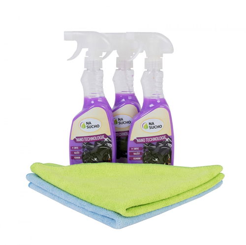 Nasucho 3 × 500 ml Ultra nano Moto + 2 × utěrka - Nano kosmetika - Hlavní obrázek
