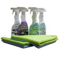 Nasucho Duo pack Auto + domácnost + 4 × utěrka - Sada autokosmetiky
