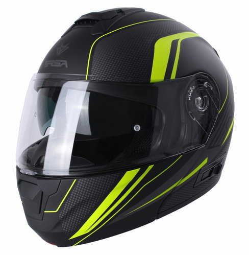 RSA Rival černo-šedo-fluo žlutá - Motorbike Helmet - Main image