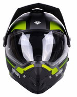 RSA MX-01 EVO černo-šedo-fluo zelená - Motorbike Helmet