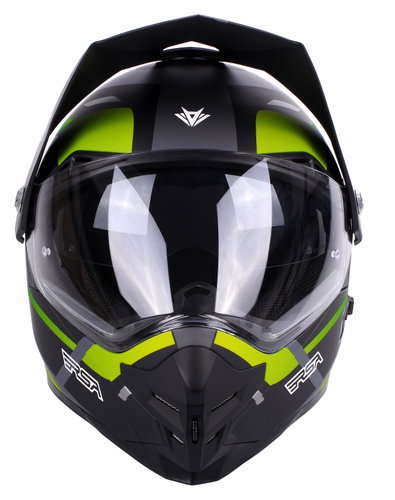 RSA MX-01 EVO černo-šedo-fluo zelená, XL - Motorbike Helmet - Main image
