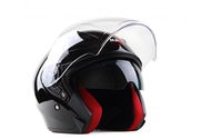 MAXX - OF 868 3XL extra velká skútrová otevřená s plexi a sluneční clonou - černá - Scooter Helmet