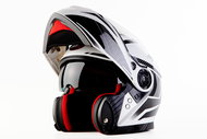 MAXX - FF 950 with tilting integral white-black S - Motorbike Helmet