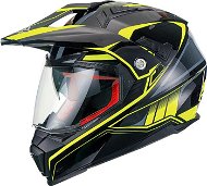 MAXX - FS 606 Enduro se sluneční clonou černo-zelená reflexní  - Motorbike Helmet