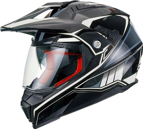 MAXX - FS 606 Enduro with sun visor black-silver XXL - Motorbike Helmet - Main image