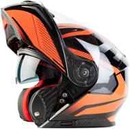 MAXX - FF 950 S vyklápěcím integrálem černo-oranžová  - Motorbike Helmet