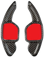T-Carbon carbon steering wheel paddles for Audi cars with smaller bevel on original paddles, black c - Paddle Shifters