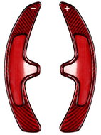 T-Carbon karbonová pádla pod volant pro vozy Porsche 997,991 / Cayman 981 / Boxter, červený karbon - Pádla pod volant