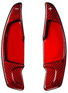 T-Carbon carbon steering wheel paddles for BMW G series, Toyota Supra A90, red carbon - Paddle Shifters