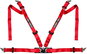 Safety Belt Raemco sports four-point safety belt with swivel quick release buckle, red - Bezpečnostní pás