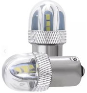 Rabel LED car bulb BA15S 6 led smd 3030 P21W white - LED Car Bulb