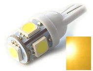Rabel T10 W5W 5 smd 5050 TEPLÁ BÍLÁ  - LED autožárovka