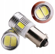 Rabel BA9S T4W 6 smd 5630 white with lens - LED Car Bulb
