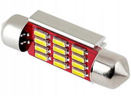 Rabel 41-42 mm Canbus 12 smd 4014 C5W C10W C15W SV8,5 bílá + stabilizátor - LED autožárovka