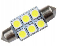Rabel 39 mm 6 smd 5050 C5W C10W C15W SV8,5 white - LED Car Bulb