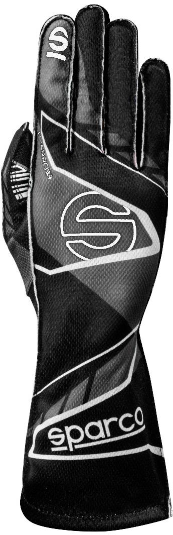 Sparco K-ARROW+ Gokart kesztyű, FIA homologizációval, fekete-szürke, 11-es méret